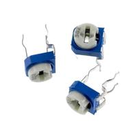 RISWEKFW 10 pz 100-1MOhm Blu e Bianco Variabile Orizzontale Regolabile Trimmer Resistore Variabile RM065 Rm-065 Kit Assortimento Potenziometro(Beige)