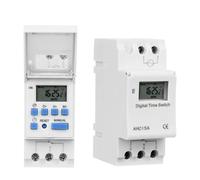 RISWEKFW 1PCS Timer Digitale AHC15A programmabile Tempo relè Timer Interruttore Controller 12V 24V 48V AC 110V 220V contatore settimanale elettronico(AC 220V)