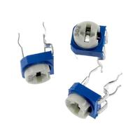 RISWEKFW 20 Pz 100-1MOhm Blu e Bianco Variabile Orizzontale Regolabile Trimmer Resistore Variabile RM065 Rm-065 Kit Assortimento Potenziometro(1M 20PCS)
