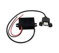 RISWEKFW Convertitore di Potenza DC-DC Step-Down da 72V a 5V, interfaccia Mini Micro Caricabatterie USB Femmina, registratore GPS DVR, caricabatteria for Auto.(USB with Screw,11V-90V to 5V 3A)