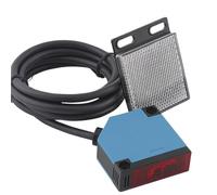 RISWEKFW Sensore di prossimità fotoelettrico retroriflettente DC24V AC250V con Uscita a relè, 4 m, Interruttore 12-250 V, Transistor/relè NPN/PNP(12-24VDC Light-ON)