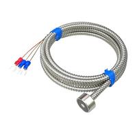 RISWEKFW Sonda termocoppia Tipo K con sensore Magnetico for Alte Temperature PT100 con rilevatore di Temperatura Industriale in Metallo(K-5m-0-350)