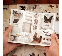 RISYPISY Scrapbooking Aufkleber, 40 Stück Sticker Sammelbuch mit selbstklebenden, Aktivität Sticker Album für DIY das Sammeln von Aufklebern, Blanko Sticker Buch (SET-D)
