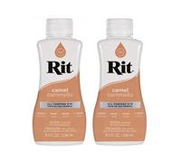 Rit Dye - Liquido multiuso, 237 ml, ideale per abbigliamento, accessori, decorazione e molto altro ancora, confezione da 2, colori cammello