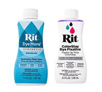 Rit DyeMore - Colorante per fibre sintetiche liquide per abbigliamento, decorazioni e artigianato, Kentucky Sky con fissativo di colore, 200 ml