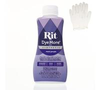 Rit DyeMore - Tintura per fibre sintetiche liquide con guanti di plastica per abbigliamento, decorazioni e artigianato, colore: viola reale (confezione da 2)