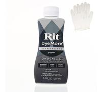 Rit DyeMore - Tintura per fibre sintetiche liquide, confezione singola con guanti di plastica per abbigliamento, decorazioni e artigianato, colore: grafite