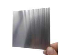 ritagli di piano di lavoro Lamiera lucidata Spessore 0,01 mm - 0,4 mm 301 Acciaio inossidabile Piastra quadrata Larghezza 100 mm 200 mm Kit CNC(0.1mm 100x100mm)