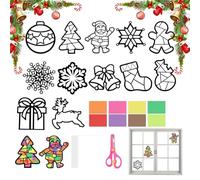 Ritagli per albero di Natale, 12 pezzi di kit creativi con di neve e campanello, kit fai da te per ritagli, per scuola, camera da, ufficio, soggiorno, appartamento, festa