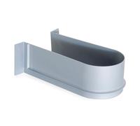 Ritaglio curvo in plastica, superficie: grigio, 3044421 per lavandino, armadio, cucina, bagno, sifone, scarico