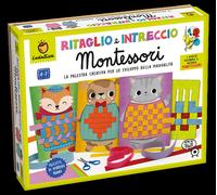 Ludattica - Giochi Montessori 4 anni+ - giochi educativi - Ritaglio e intreccio Montessori - Made in Italy