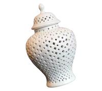 Ritaglio Lattice Ceramica Tempio Jar Porcellana Stoccaggio Vasi Per Decori Casa Elegante Gingers Jar Con Coperchio Contenitore Floreale Lattice scavato Vasi Ceramica