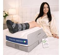 Ritalia Cuscino per Gambe Sollevate, Alza Gamba Singola, 3 Altezze | Supporto individuale in memory foam al gel, fodera traspirante lavabile e base antiscivolo, per il letto o il divano