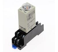 Ritardo di accensione Manopola DPDT 1S/5S/10S/30S/60S/3M/5M/10M/30M Relè temporizzato timer AC/DC 24V H3Y-2 con presa base PYF08A(0-3 Minute)
