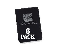 Rite in the Rain Taccuino a portafoglio resistente alle intemperie, 5,1 x 8,6 cm, copertina nera, pagine bianche, confezione da 6 (n. OTG771L)