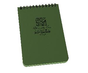 Rite in the Rain Top Spiral Notebook 4x6 Green