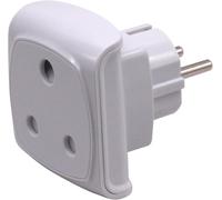RiteAV Adattatore da viaggio Sudafrica, 3 poli, tipo M maschio a Schuko, 16 A, 250 V, bianco