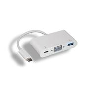 RiteAV Adattatore di ricarica da USB 3.1 tipo C maschio a USB 3.0 A femmina/VGA femmina/tipo C femmina, confezione da 2
