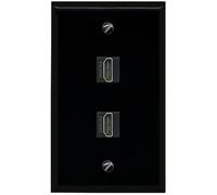Riteav - nero 2 porte HDMI parete piastra