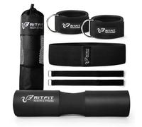 RitFit Set di 7 cuscinetti per squat con bilanciere, fascia di resistenza, 2 cinghie di sicurezza, 2 cinturini per caviglia e borsa per il traspo