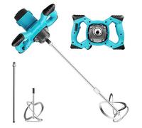 RITHRY Frullatore per malta, agitatore 2100 W, mescolatore per malta con elettronica a 6 velocità, 0-1500 /min, in alluminio, attacco M14, agitatore ø 120 mm per miscelazione calcestruzzo, malta