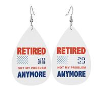 Ritirato 2023Il mio problema più Orecchini in ecopelle Orecchini pendenti a goccia per donne ragazze