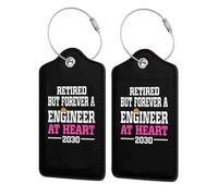 Ritirato nel 2030Il mio problema più etichetta per bagaglio in pelle con anello in acciaio inossidabile e copertura per la privacy per valigia da viaggio8