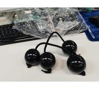 Ritmi africani aslatua shakers kashaka strumento 2 pezzi strumenti musicali a percussione manuale con forte delicata cor regolabile del suono per il palcoscenico blu rosso nero (Nero)