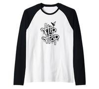 Ritmo e Rime Hip Hop Maglia con Maniche Raglan