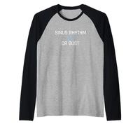 Ritmo Sinusale O Busto Cardiologia Medica Cardiologo Maglia con Maniche Raglan
