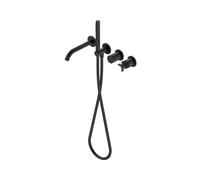 Ritmonio Diametro35 Cross rubinetto vasca con set doccetta, PR53EC201C04, Diametro35 Cross nero opaco [Rubinetteria Bagno > Rubinetteria Vasca]