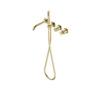 Ritmonio Diametro35 Cross rubinetto vasca con set doccetta, PR53EC201CHX, Diametro35 Cross champagne spazzolato [Rubinetteria Bagno > Rubinetteria Vasca]