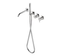 Ritmonio Diametro35 S rubinetto vasca con set doccetta, PR52EC201IX, Diametro35 S acciaio inox spazzolato [Rubinetteria Bagno > Rubinetteria Vasca]