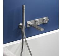 Ritmonio DOT316 rubinetto vasca in acciaio inox, con set doccetta, PR50EC102INOX, DOT316 acciaio inox spazzolato [Rubinetteria Bagno > Rubinetteria Vasca]