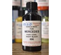Ritocco Kit Bottiglia Vernice 30ML Per Mercedes Benz Notte Nero 696 Pennello