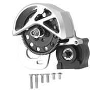 RiToEasysports 1:10 RC, Casse di in Lega di Alluminio da Telecomando 1/10 con Attrezzatura da Spu in Acciaio 87T per SCX10 SCX10 II AX10 Parti di Aggiornamento (Silver)