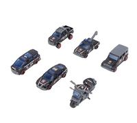 RiToEasysports 1:64 Auto Giocattolo in Metallo, 6 Veicoli in Miniatura Dettagliati con Design Autentici, Set Premium per il Gioco e Display, Costruzione Durevole, Proporzioni Accurate, Ottimo per i