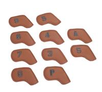 RiToEasysports 10 Pezzi per la Testa di Golf PU da 10 Pezzi, Comodi Copertine per Putter da Golf per Tutte le Stagioni con Numeri Facili da Leggere, Eleganti e Versatili, Convenienti e Visibili per