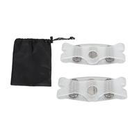 RiToEasysports 2 Pezzi Tacchette di Trazione della Ghiacciata, Catena di Spike Anti -Slip con Unghie in Acciaio di Manganese e Silicone TPE per Camminare su Strade Fangose di Ghiacciata (White)
