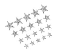 RiToEasysports 20pcs Star Paths of In Tat Tah Battles, Durade Iron In Argento In Resina Argento 6 X 6 Cm per i Vestiti