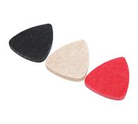 RiToEasysports 3 plettri per ukulele, in feltro di lana per un suono morbido e chiaro, con materiale ad alta densità per basso ukulele (confezione da 3 pezzi di colori misti)