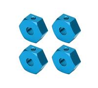 RiToEasysports 4 Pezzi 1/10 RC Mozzi Esagonali Dadi, 14 Mm in Lega di Alluminio Design Leggero con Chiave Ad Angolo Retto e Perni, per AMMRA Big Rock Typhon Senton Granite (BLUE)