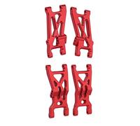 RiToEasysports 4pcs Auto RC Auto Inferiore del Braccio di Sospensione, Braccio di Swing Posteriore Anteriore in Lega di Alluminio per Losi 1/10 22S 2WD RC (rosso)