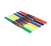 RiToEasysports 6 paia di bacchette per batteria in nylon 5A, bacchette elastiche elastiche antiscivolo professionali leggere con più colori, per adulti bambini tamburi elettronici