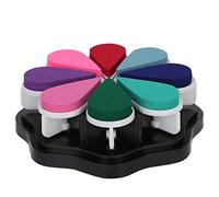 RiToEasysports 8 Colori dei Cuscini di Inchiostro Petali Lively Do -Thet -TyouSelf Stamp Inchiostri per la Pittura, per gli Appassionati Tradizionali e il Materiale per bambini: + Sponge + Plastica