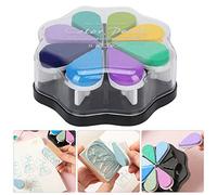 RiToEasysports 8 Colori dei Cuscini di Inchiostro Petali Lively Do -Thet -TyouSelf Stamp Inchiostri per la Pittura, per gli Appassionati Tradizionali e il Materiale per bambini: + Sponge + Plastica
