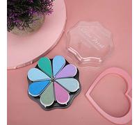 RiToEasysports 8 Colori dei Cuscini di Inchiostro Petali Lively Do -Thet -TyouSelf Stamp Inchiostri per la Pittura, per gli Appassionati Tradizionali e il Materiale per bambini: + Sponge + Plastica