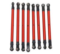 RiToEasysports 8pcs RC Link Bash, 313 Mm di Collegamento in Lega in Alluminio Kit Fine Fine Telaio di Aggiornamento del Telaio per SCX10 1/10 RC Crawler Car (Rosso)