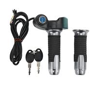 RiToEasysports Acceleratore Ebikes, Maniglia Acceleratore per Bicicletta Elettrica con Display Digitale Verde 12V 99V Universale per Scooter Bici Elettrica (impugnatura grigia)