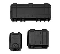 RiToEasysports Accessori per Auto Rc, Decorazione Durevole della Valigia dei Bagagli della Valigia di Simulazione di 3 Pezzi per il Cingolo 1/10 Rc (BLACK)